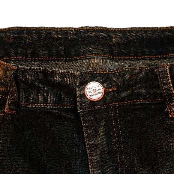 Junbaoss Jeans Mens Size 34 Actual 32 x 30 Skinny Fit Distressed Stretch Denim - Picture 9 of 10